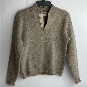 Vintage Small Campus Ragg Wool Sweater Top Button